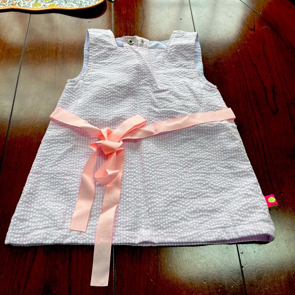 Mud Pie Kids Sundress . New size is 12 months . Pink and White gingham .